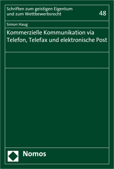Cover of book: Kommerzielle Kommunikation via Telefon, Telefax und elektronische Post