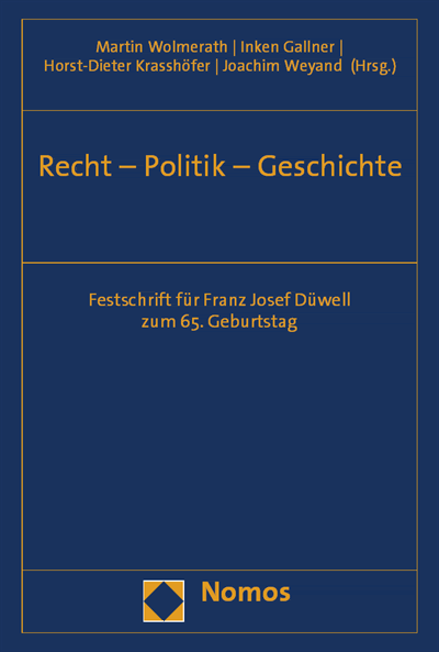 Cover of book: Recht - Politik - Geschichte