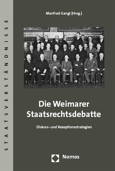 Cover des Buchs: Die Weimarer Staatsrechtsdebatte