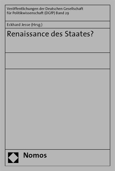 Cover of book: Renaissance des Staates?