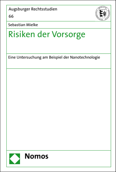 Cover of book: Risiken der Vorsorge