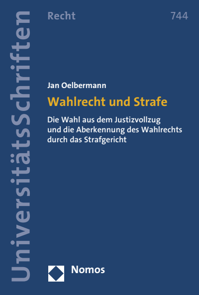 Cover des Buchs: Wahlrecht und Strafe