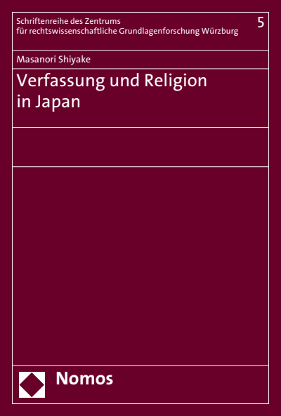 Cover des Buchs: Verfassung und Religion in Japan