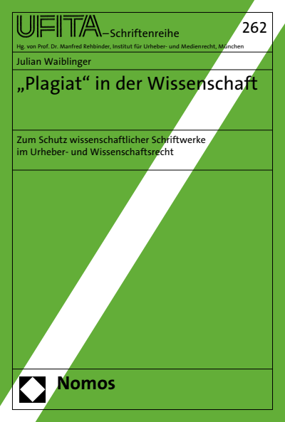 Cover of book: "Plagiat" in der Wissenschaft