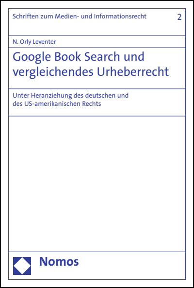 Cover of book: Google Book Search und vergleichendes Urheberrecht