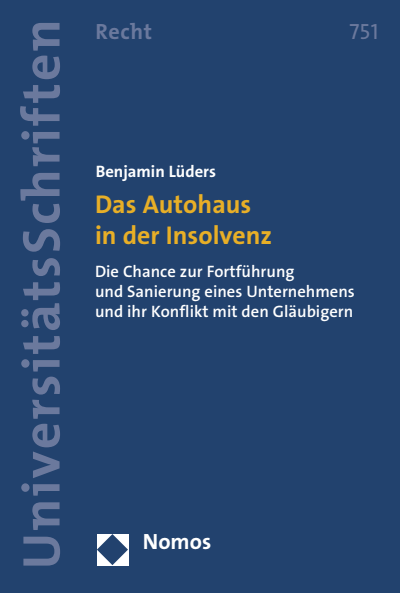 Cover of book: Das Autohaus in der Insolvenz