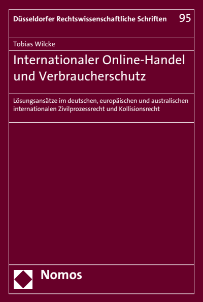 Cover des Buchs: Internationaler Online-Handel und Verbraucherschutz
