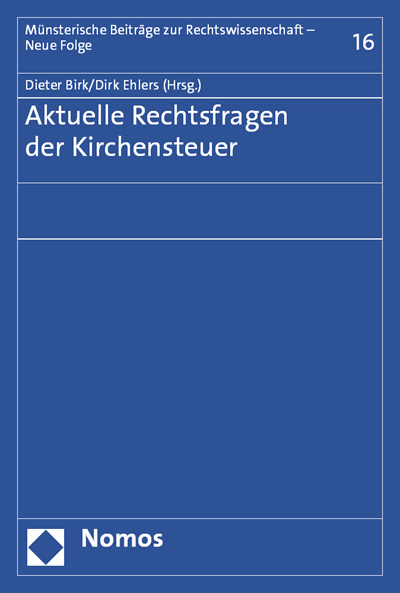 Cover of book: Aktuelle Rechtsfragen der Kirchensteuer