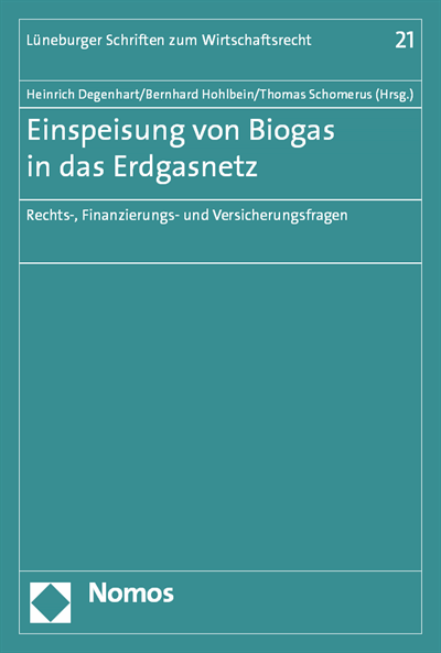 Cover des Buchs: Einspeisung von Biogas in das Erdgasnetz