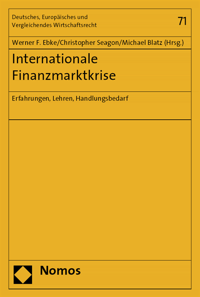 Cover of book: Internationale Finanzmarktkrise