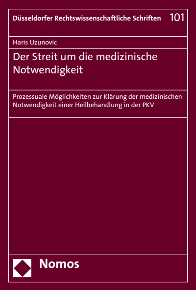 Cover des Buchs: Der Streit um die medizinische Notwendigkeit