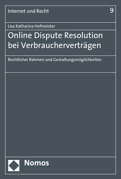 Cover des Buchs: Online Dispute Resolution bei Verbraucherverträgen