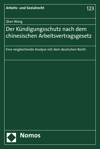 Cover des Buchs: Der Kündigungsschutz nach dem chinesischen Arbeitsvertragsgesetz