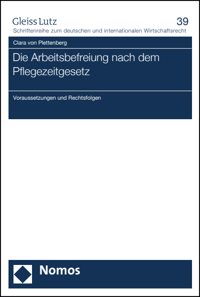 Cover des Buchs: Die Arbeitsbefreiung nach dem Pflegezeitgesetz