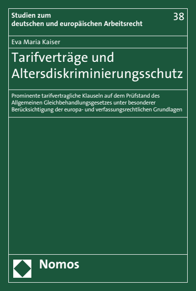 Cover des Buchs: Tarifverträge und Altersdiskriminierungsschutz