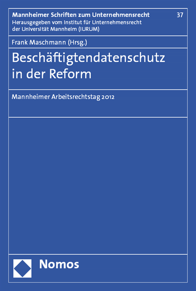 Cover of book: Beschäftigtendatenschutz in der Reform