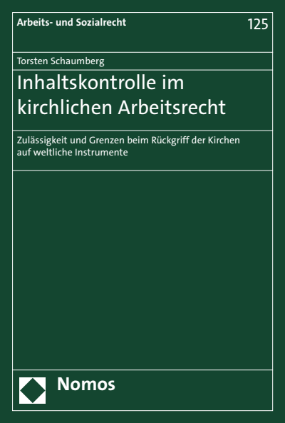 Cover des Buchs: Inhaltskontrolle im kirchlichen Arbeitsrecht