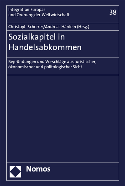 Cover of book: Sozialkapitel in Handelsabkommen