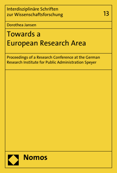 Cover des Buchs: Towards a European Research Area