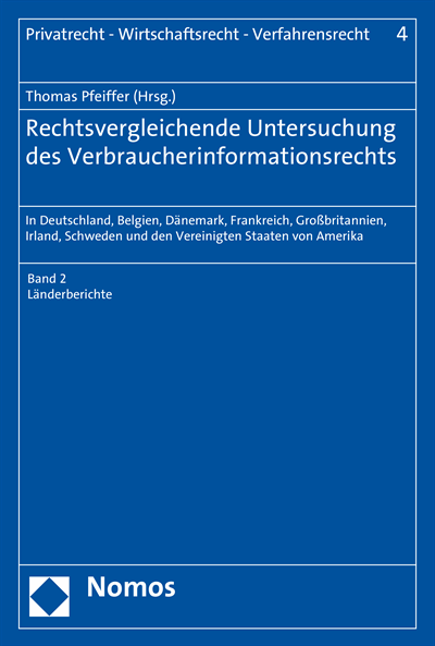 Cover des Buchs: Rechtsvergleichende Untersuchung des Verbraucherinformationsrechts