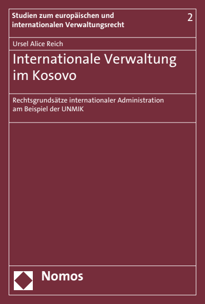 Cover des Buchs: Internationale Verwaltung im Kosovo