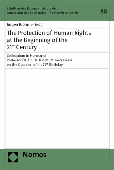 Cover of book: The Protection of Human Rights at the Beginning of the 21st Century