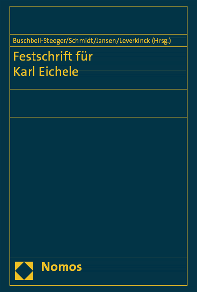 Cover des Buchs: Festschrift für Dr. Karl Eichele