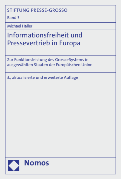 Cover des Buchs: Informationsfreiheit und Pressevertrieb in Europa