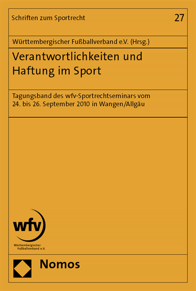 Cover des Buchs: Verantwortlichkeit und Haftung im Sport