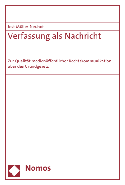 Cover of book: Verfassung als Nachricht