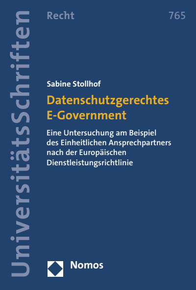 Cover des Buchs: Datenschutzgerechtes E-Government