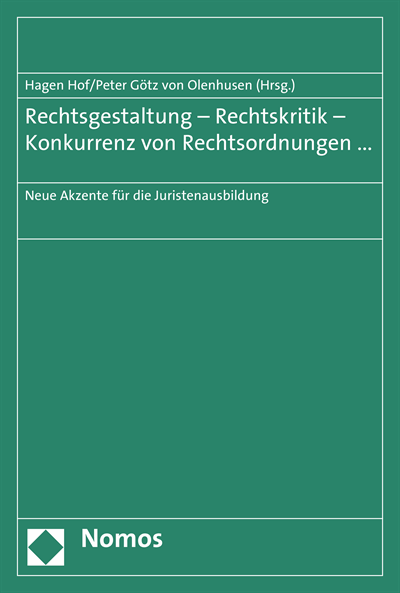 Cover des Buchs: Rechtsgestaltung - Rechtskritik - Konkurrenz von Rechtsordnungen ...