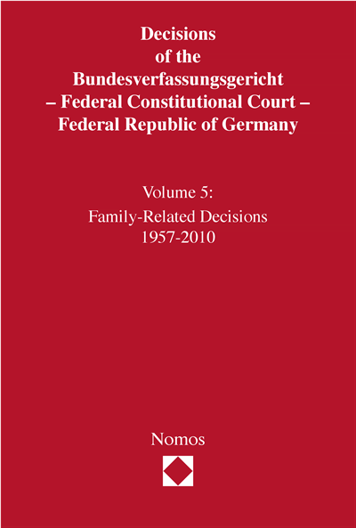Cover of book: Decisions of the Bundesverfassungsgericht - Federal Constitutional Court - Federal Republic of Germany