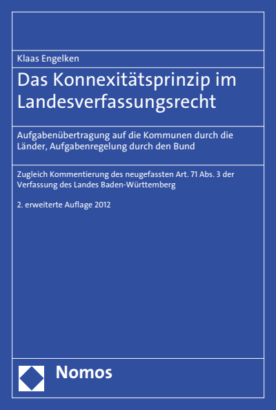 Cover des Buchs: Das Konnexitätsprinzip im Landesverfassungsrecht