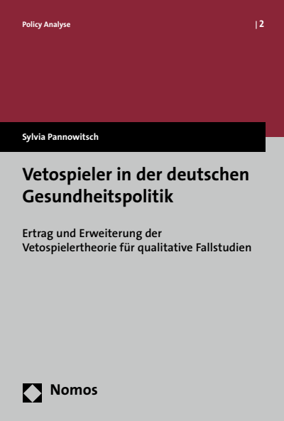 Cover of book: Vetospieler in der deutschen Gesundheitspolitik