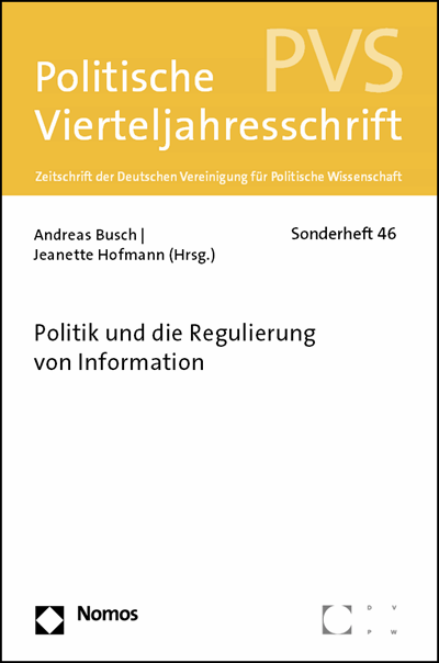 Cover of book: Politik und die Regulierung von Information