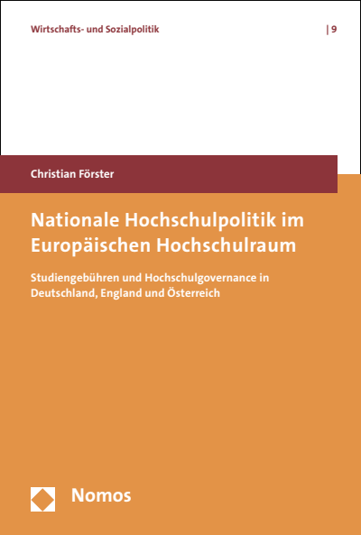 Cover of book: Nationale Hochschulpolitik im Europäischen Hochschulraum