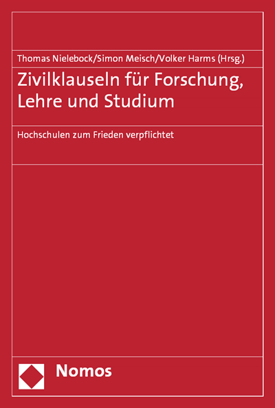 Cover des Buchs: Zivilklauseln für Forschung, Lehre und Studium