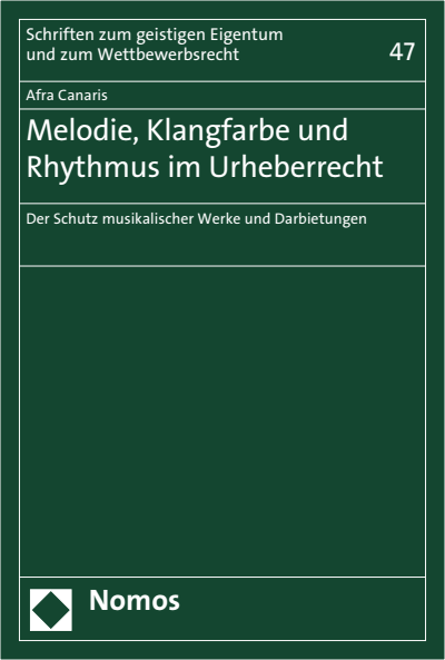 Cover of book: Melodie, Klangfarbe und Rhythmus im Urheberrecht