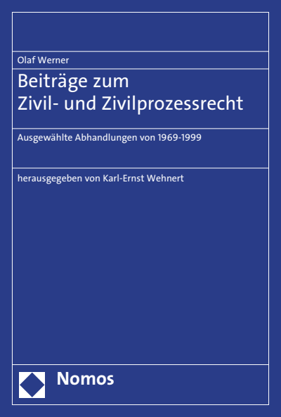 Cover of book: Beiträge zum Zivil- und Zivilprozessrecht