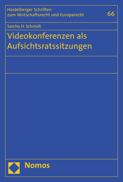 Cover des Buchs: Videokonferenzen als Aufsichtsratssitzungen