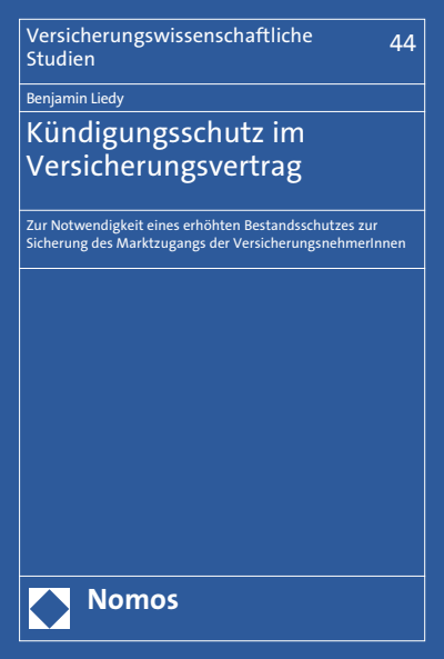 Cover des Buchs: Kündigungsschutz im Versicherungsvertrag