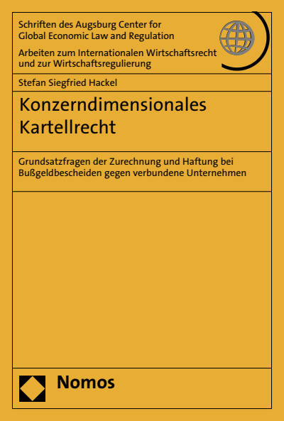Cover of book: Konzerndimensionales Kartellrecht