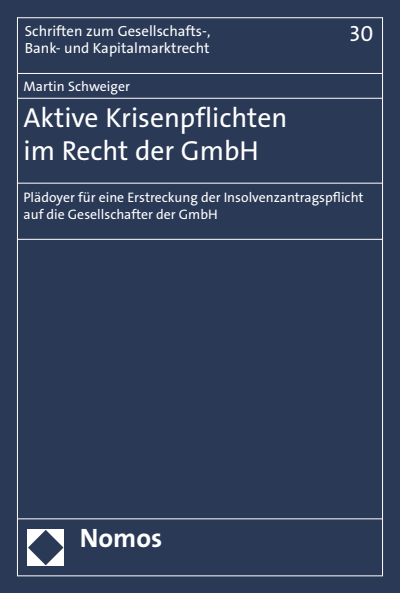 Cover des Buchs: Aktive Krisenpflichten im Recht der GmbH