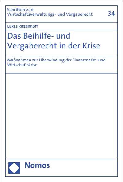 Cover of book: Das Beihilfe- und Vergaberecht in der Krise