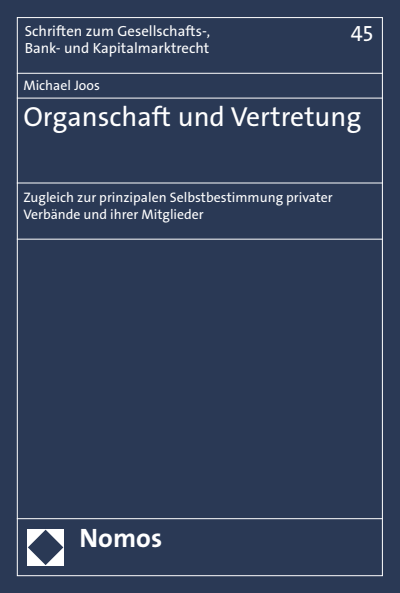 Cover des Buchs: Organschaft und Vertretung