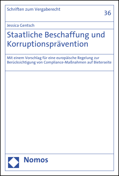 Cover of book: Staatliche Beschaffung und Korruptionsprävention
