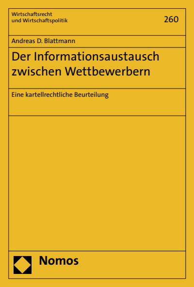 Cover of book: Der Informationsaustausch zwischen Wettbewerbern