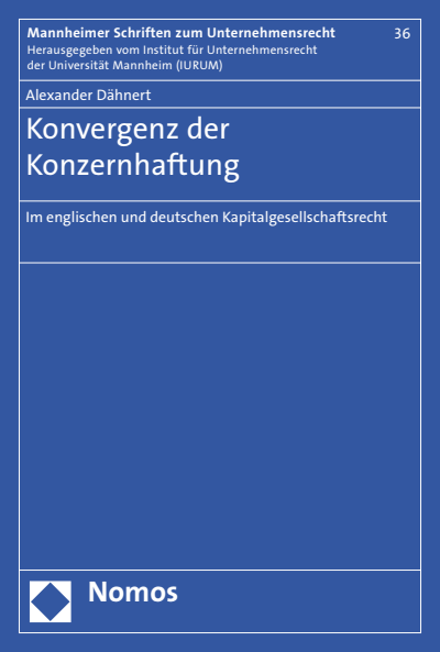 Cover of book: Konvergenz der Konzernhaftung