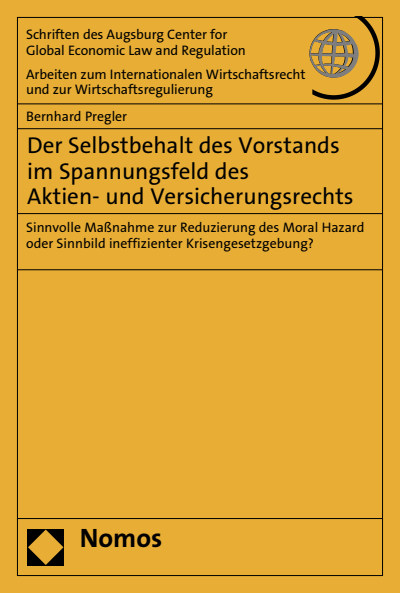 Cover of book: Der Selbstbehalt des Vorstands im Spannungsfeld des Aktien- und Versicherungsrechts
